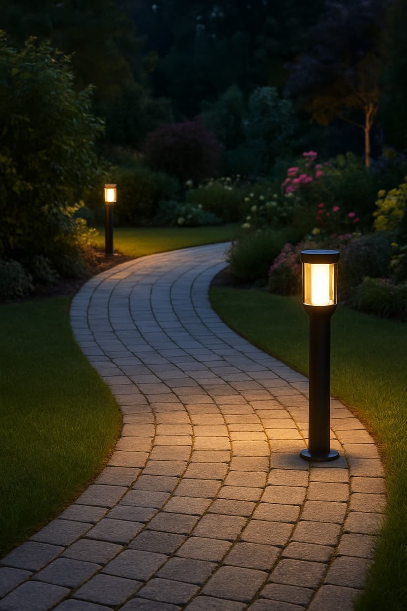 Gartenwege und Beleuchtung